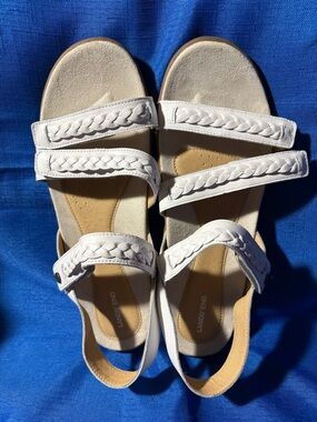 Lands End braided straps & adjustable closures woman’s sandals